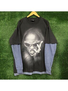 Rihanna 2005 20th Anniversary R20 Oversized Layered LS Shirt Size Large